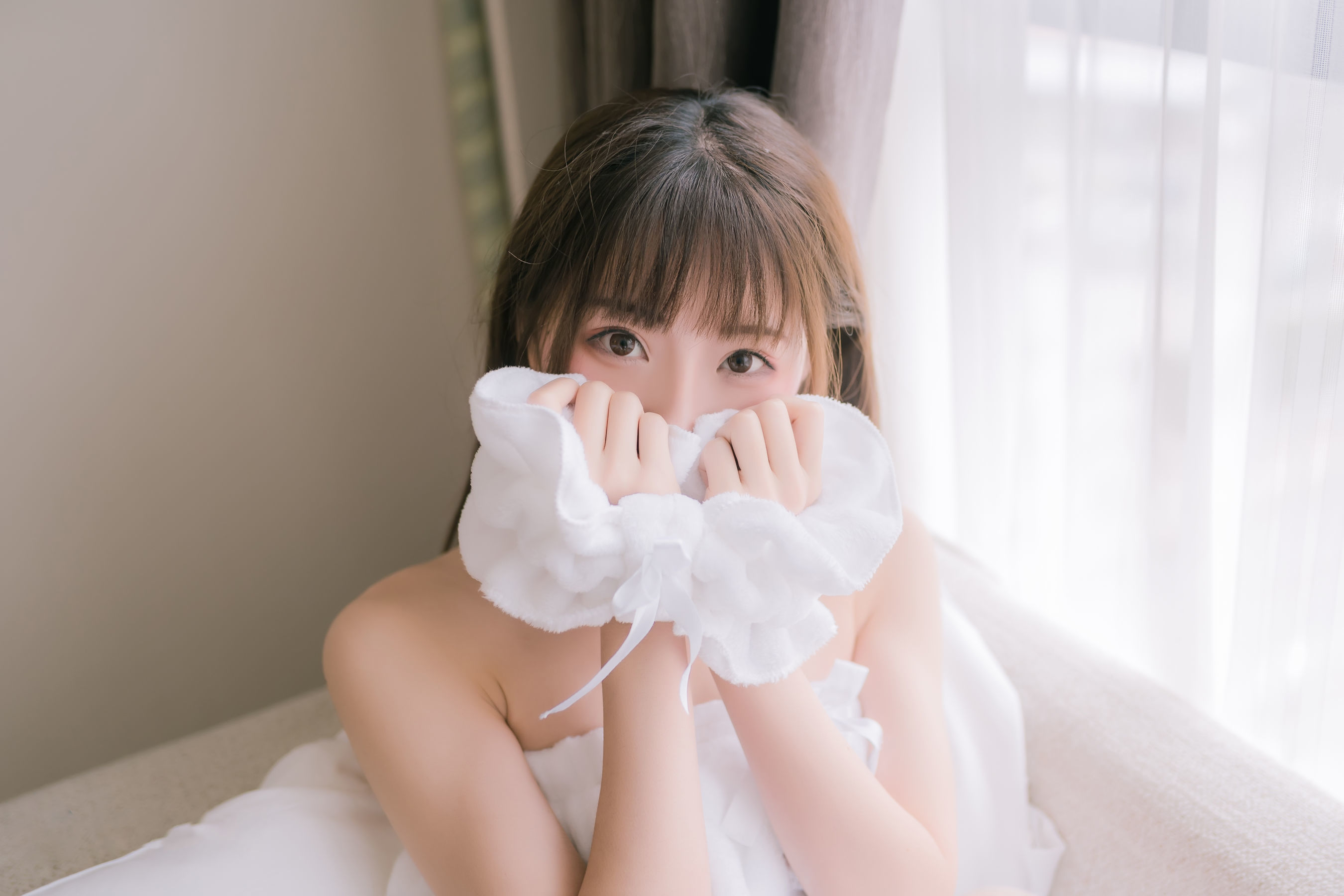 [网红COSER] Kitaro_绮太郎 - 纯白浴巾 写真集27